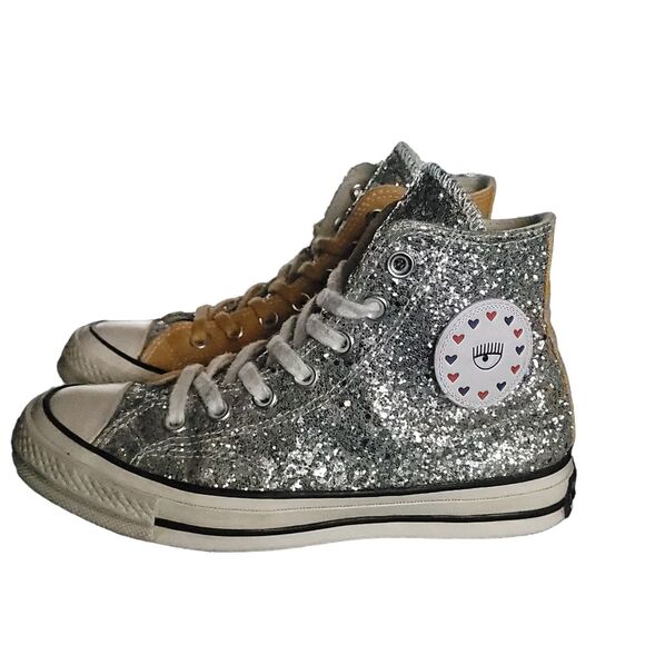 Converse x Chiara Ferragni Paillette Big Eyes Black Chuck Taylor Hi All Star - Picture 3 of 16